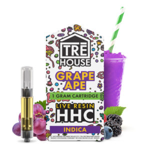 TreHouse Live Resin HHC Cartridge – Grape Ape – Indica 1g