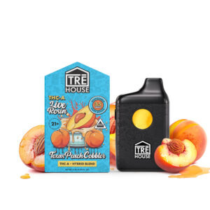 TreHouse Texas Peach Cobbler Hybrid Live Rosin THCA Vape Pen