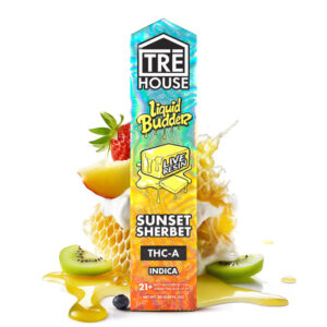 TreHouse Sunset Sherbet Indica THC-A Live Resin Liquid Budder Vape Pen