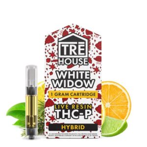 TreHouse Live Resin THC-P Cartridge – White Widow – Hybrid 1g