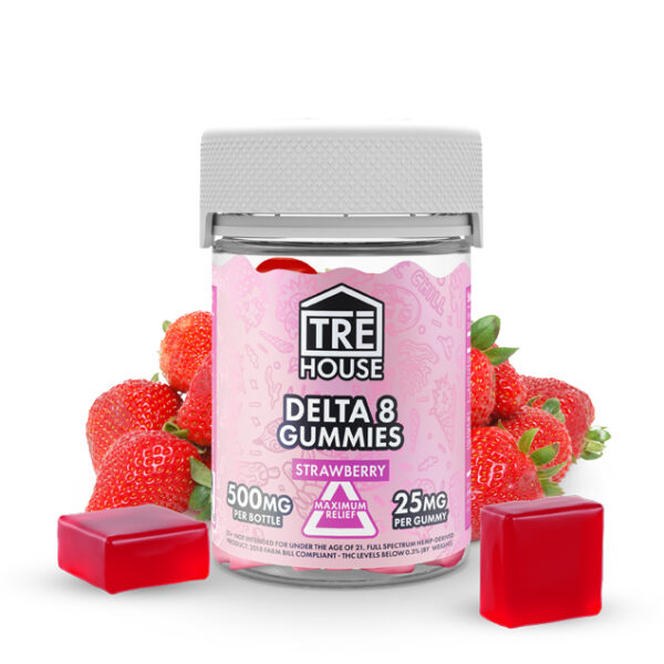 TreHouse Strawberry Delta 8 THC Gummies