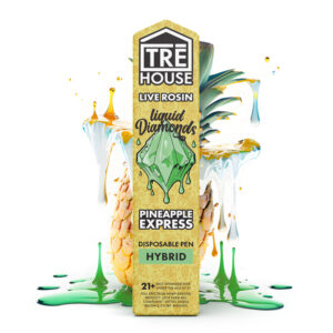 TreHouse Live Rosin Liquid Diamonds Vape Pen + D8 + D9 + D10 + HHC + THCP – Pineapple Express – Hybrid – 2g