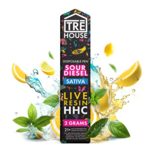 TreHouse Live Resin Vape Pen – HHC – Sour Diesel – Sativa – 2g